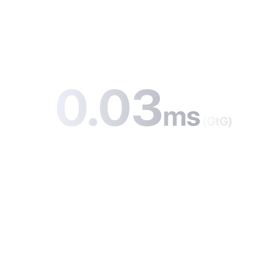  0.03ms. Extremely Fast Response time