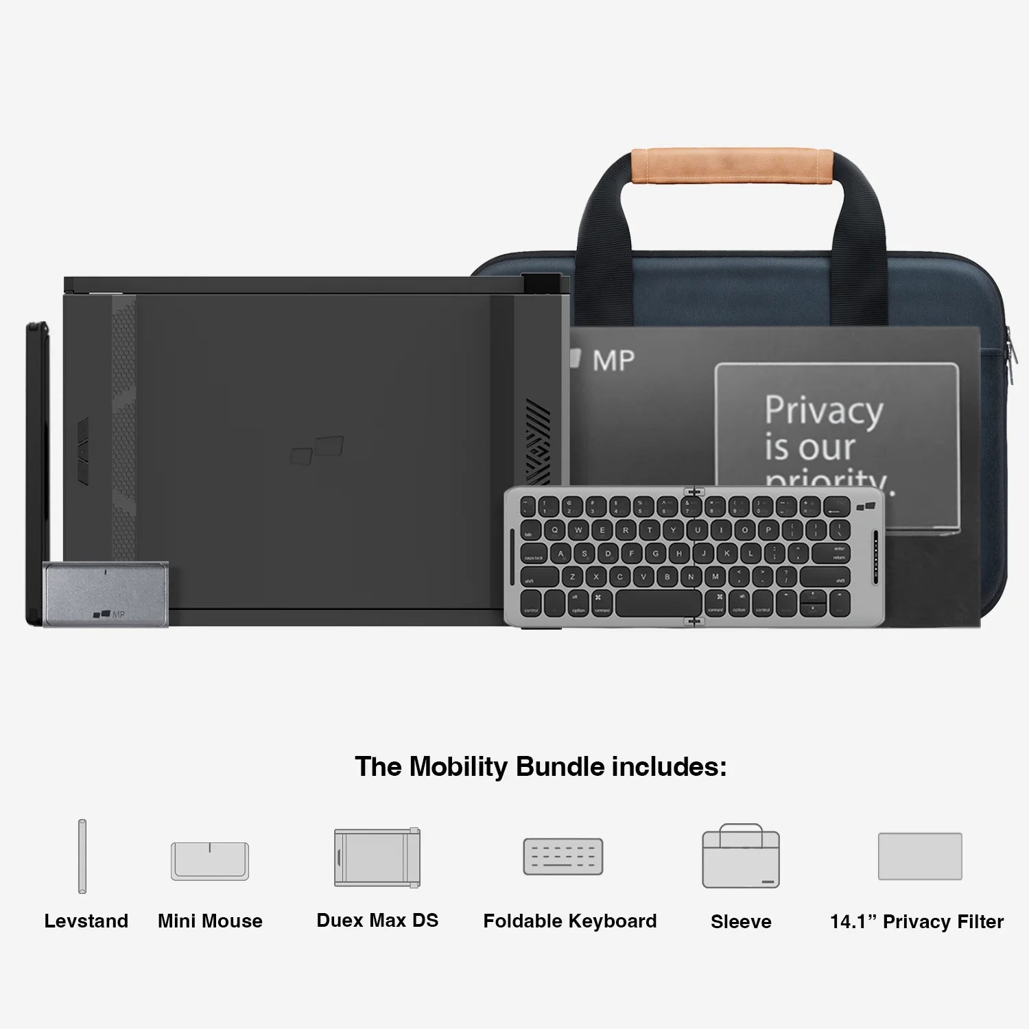 Duex Max DS Dual Monitor for Laptop mobility bundle