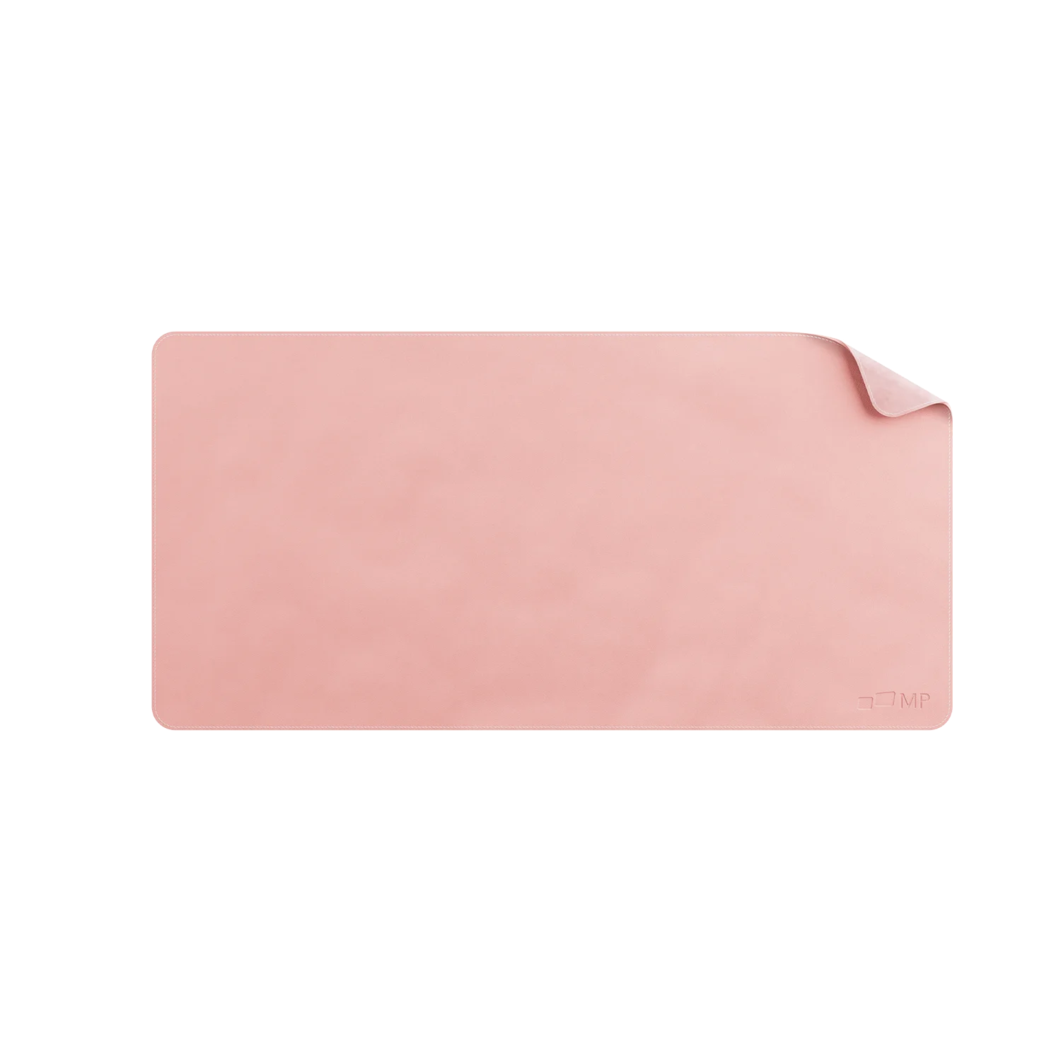 Leather Desk Mat Pink Solid Color Mousepad Non-Slip Waterproof